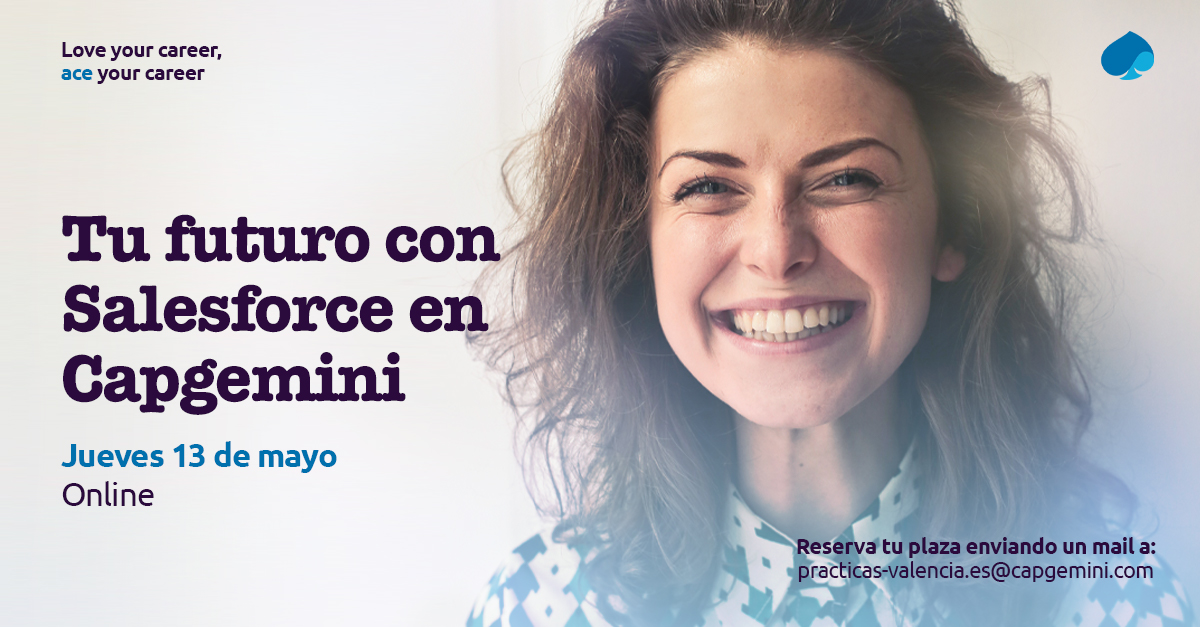 Charla sobre oferta de prácticas por parte de Salesforce en Capgemini, el 13 de mayo